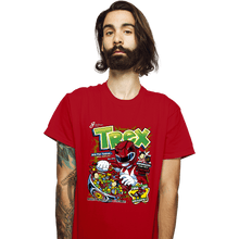 Load image into Gallery viewer, Daily_Deal_Shirts T-Shirts, Unisex / Small / Red T-Rex Cereal