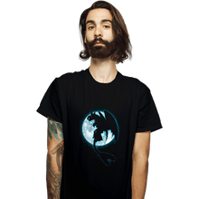 Load image into Gallery viewer, Shirts T-Shirts, Unisex / Small / Black Moonlight Dragon Rider