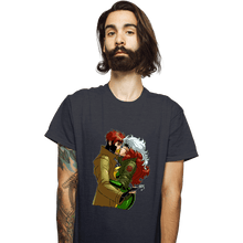 Load image into Gallery viewer, Daily_Deal_Shirts T-Shirts, Unisex / Small / Dark Heather Rogue And Gambit Kiss