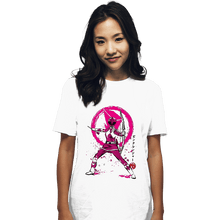 Load image into Gallery viewer, Shirts T-Shirts, Unisex / Small / White Pink Ranger Sumi-e