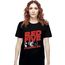 Load image into Gallery viewer, Shirts T-Shirts, Unisex / Small / Black Red 5 Standing By