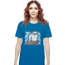 Load image into Gallery viewer, Shirts T-Shirts, Unisex / Small / Sapphire The Little Shark
