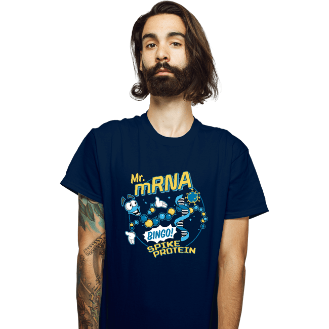 Shirts T-Shirts, Unisex / Small / Navy Mr mRNA
