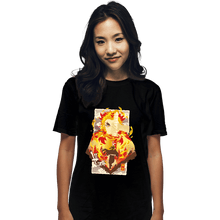 Load image into Gallery viewer, Shirts T-Shirts, Unisex / Small / Black Flame Kyojuro