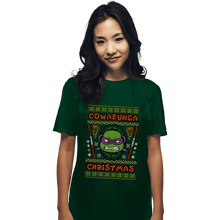 Load image into Gallery viewer, Shirts T-Shirts, Unisex / Small / Forest Donatello Christmas