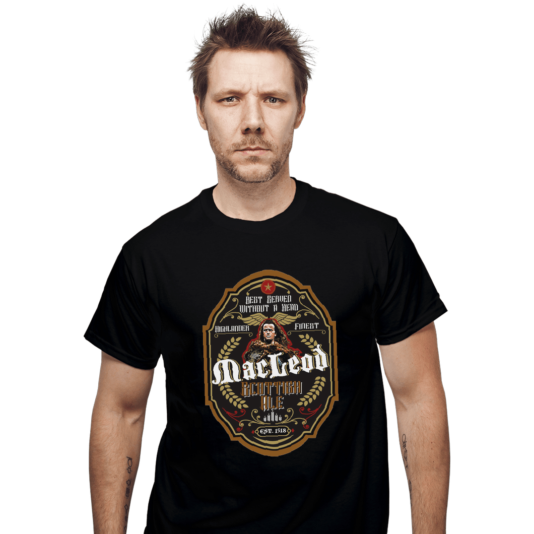 Shirts T-Shirts, Unisex / Small / Black Connor MacLeod Ale