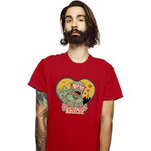 Load image into Gallery viewer, Daily_Deal_Shirts T-Shirts, Unisex / Small / Red Kaiju Love