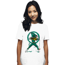 Load image into Gallery viewer, Daily_Deal_Shirts T-Shirts, Unisex / Small / White Green Ranger Sumi-e