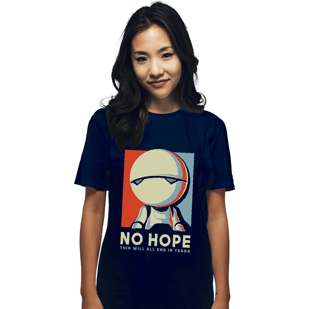 Shirts T-Shirts, Unisex / Small / Navy No Hope