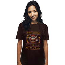 Load image into Gallery viewer, Daily_Deal_Shirts T-Shirts, Unisex / Small / Dark Chocolate Merry Christmas Filthy Animal