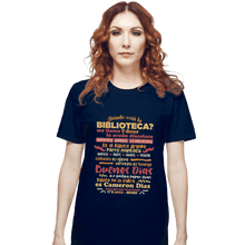 Load image into Gallery viewer, Shirts T-Shirts, Unisex / Small / Navy The Bibliotecas Rap