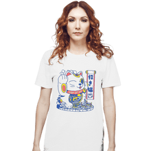 Load image into Gallery viewer, Shirts T-Shirts, Unisex / Small / White Lucky Cat Coffee Shop