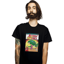 Load image into Gallery viewer, Shirts T-Shirts, Unisex / Small / Black Action Cowmics