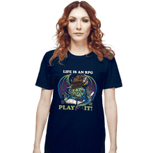 Load image into Gallery viewer, Shirts T-Shirts, Unisex / Small / Navy Life Is An RPG