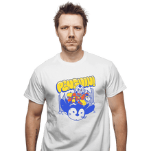 Load image into Gallery viewer, Shirts T-Shirts, Unisex / Small / White Penguin Sledding