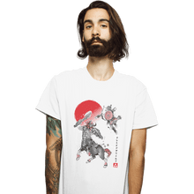 Load image into Gallery viewer, Shirts T-Shirts, Unisex / Small / White Battle In Death Mountain Sumi-e
