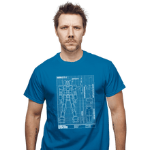 Load image into Gallery viewer, Shirts T-Shirts, Unisex / Small / Sapphire RX-78-2 Blueprint