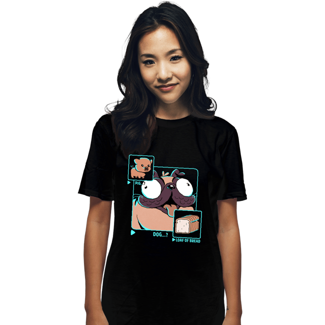 Shirts T-Shirts, Unisex / Small / Black Dog Pig Bread