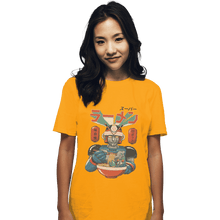 Load image into Gallery viewer, Shirts T-Shirts, Unisex / Small / Gold Super Ramen Bot