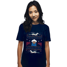 Load image into Gallery viewer, Shirts T-Shirts, Unisex / Small / Navy Magical Japanese Folk Christmas Sweaters