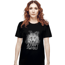 Load image into Gallery viewer, Shirts T-Shirts, Unisex / Small / Black Adopt A Wolf