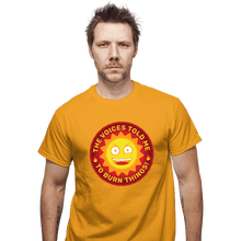 Load image into Gallery viewer, Secret_Shirts T-Shirts, Unisex / Small / Gold Burn Things!