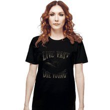 Load image into Gallery viewer, Shirts T-Shirts, Unisex / Small / Black Live Fast Die Young