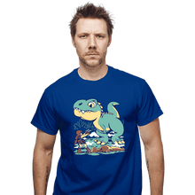 Load image into Gallery viewer, Shirts T-Shirts, Unisex / Small / Royal Blue T Rex Surprise