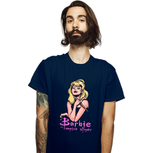 Load image into Gallery viewer, Daily_Deal_Shirts T-Shirts, Unisex / Small / Navy Barbie The Vampire Slayer