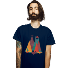 Load image into Gallery viewer, Shirts T-Shirts, Unisex / Small / Navy Geometric Middle Earth