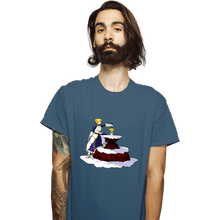 Load image into Gallery viewer, Shirts T-Shirts, Unisex / Small / Indigo Blue Saber In The Stone