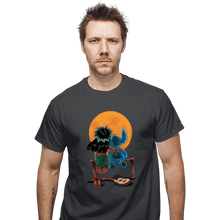 Load image into Gallery viewer, Daily_Deal_Shirts T-Shirts, Unisex / Small / Charcoal Alien And Girl Gazing At The Moon