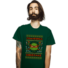 Load image into Gallery viewer, Shirts T-Shirts, Unisex / Small / Forest Michelangelo Christmas