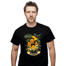 Load image into Gallery viewer, Shirts T-Shirts, Unisex / Small / Black Cadillacs and Dinosaurs Heroes