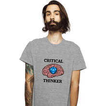 Load image into Gallery viewer, Secret_Shirts T-Shirts, Unisex / Small / Sports Grey Critical Thinker