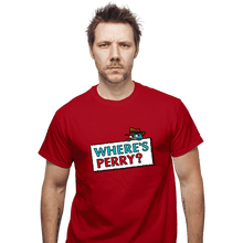 Load image into Gallery viewer, Shirts T-Shirts, Unisex / Small / Red Where's Perry?