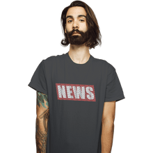 Load image into Gallery viewer, Shirts T-Shirts, Unisex / Small / Charcoal NEWS