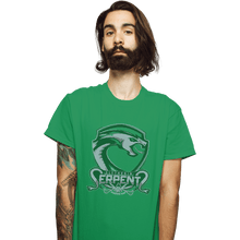 Load image into Gallery viewer, Shirts T-Shirts, Unisex / Small / Irish Green Slytherin Serpents