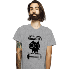 Load image into Gallery viewer, Secret_Shirts T-Shirts, Unisex / Small / Sports Grey Installing Meowscles