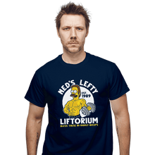 Load image into Gallery viewer, Shirts T-Shirts, Unisex / Small / Navy Ned's Lefty Liftorium