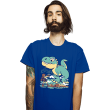 Load image into Gallery viewer, Secret_Shirts T-Shirts, Unisex / Small / Royal Blue T-Rex Surprise