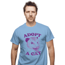 Load image into Gallery viewer, Shirts T-Shirts, Unisex / Small / Powder Blue Adopt A Cat