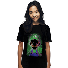 Load image into Gallery viewer, Secret_Shirts T-Shirts, Unisex / Small / Black Luigi Glitch