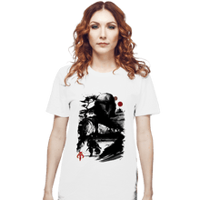 Load image into Gallery viewer, Daily_Deal_Shirts T-Shirts, Unisex / Small / White The Bounty Hunter In The desert Sumi-e