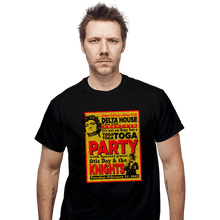 Load image into Gallery viewer, Secret_Shirts T-Shirts, Unisex / Small / Black Delta House Flyer