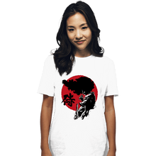 Load image into Gallery viewer, Daily_Deal_Shirts T-Shirts, Unisex / Small / White Afro Sumi-E