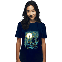 Load image into Gallery viewer, Shirts T-Shirts, Unisex / Small / Navy Starry Paris Cats