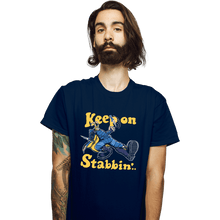 Load image into Gallery viewer, Shirts T-Shirts, Unisex / Small / Navy Keep On Stabbin'