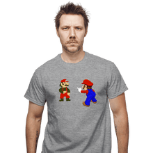 Load image into Gallery viewer, Shirts T-Shirts, Unisex / Small / Sports Grey Mario Spider-Meme
