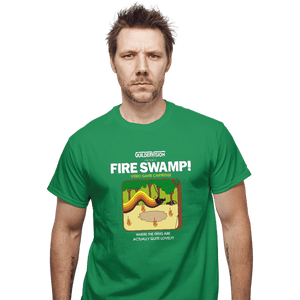 Last_Chance_Shirts T-Shirts, Unisex / Small / Irish Green Retro Fire Swamp